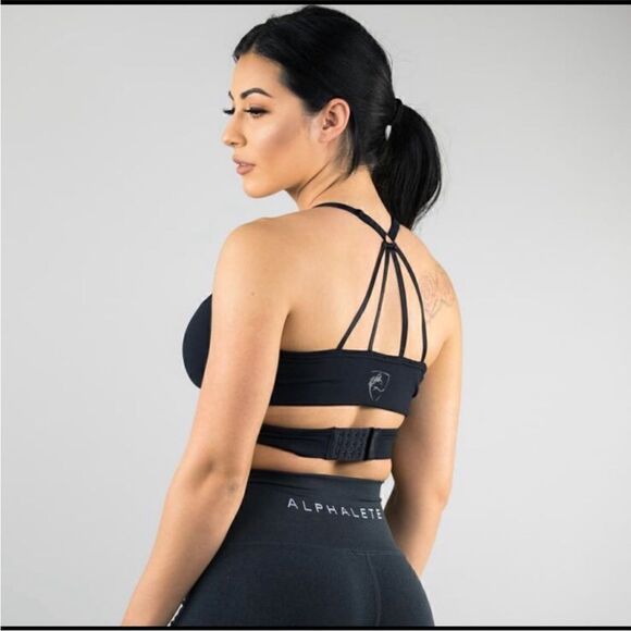 Alphalete Wrap sports Bra black size Small - Picture 1 of 9